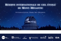 Panneau de la Réserve internationale du Mont-Mégantic