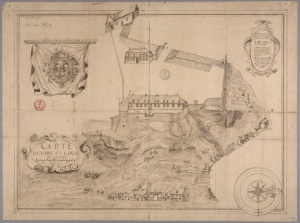 Map of Fort Saint-Louis in 1683