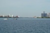 Vue de la rivière Détroit avec Windsor (rive gauche) et Détroit (rive droite)