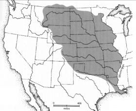 The Louisiana Territory ceded by Napoleon to the United States encompassed the western Mississippi Basin 