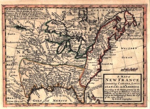 Carte de la Nouvelle France contenant le Canada, la Louisiane etc. en Amérique du Nord, 1717