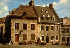 Le Picart House (1763) and Dumont House (1689) in Place-Royale, Quebec City