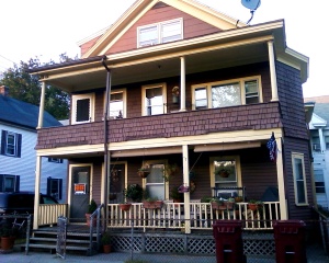 Maison où naquit Jack Kerouac, située au 9 Lupine Road à Lowell, Massachusetts