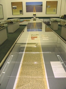 The manuscript of On the Road on exhibit at the Barber Institute in Birmingham, England, in 2008–2009.